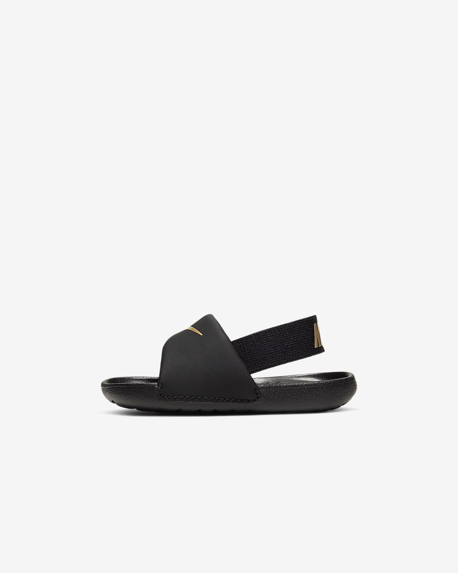 Nike kawa slide black gold hotsell